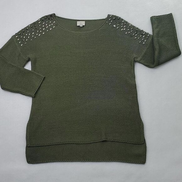 Hot & Delicious Green Studed Sweater Size M/L - Picture 11 of 16